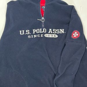 U.S Polo Assn. Fleece Vintage Embroidered Quarter Zip XL